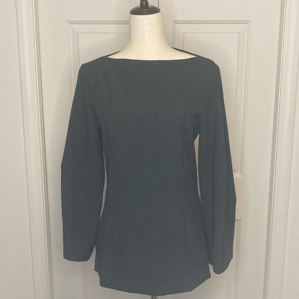 Zara Dark Gray boat neck three-quarter sleeve tunic Size Small NWOT